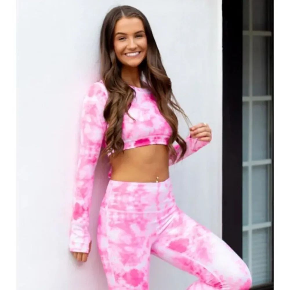 Cropped Tie Dye Activewear Top